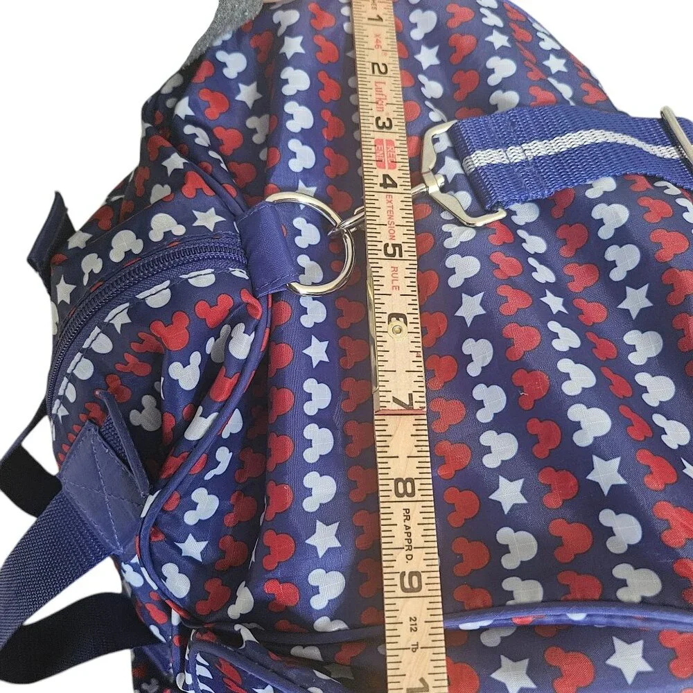 Disney Mickey Mouse duffle bag red white and blue. Travel sports parks vacation